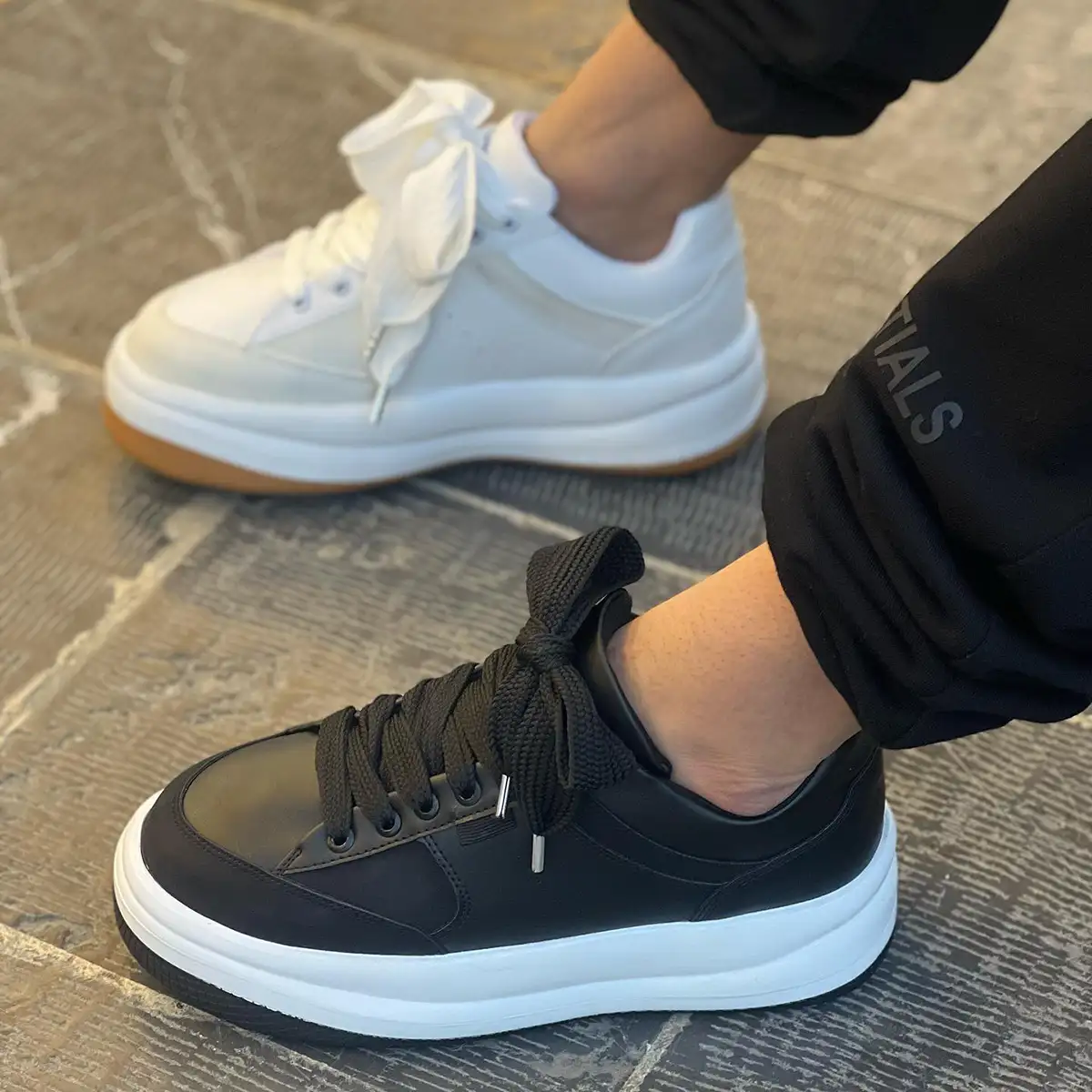 کفش تخت سفید مردانه مدل MANIN