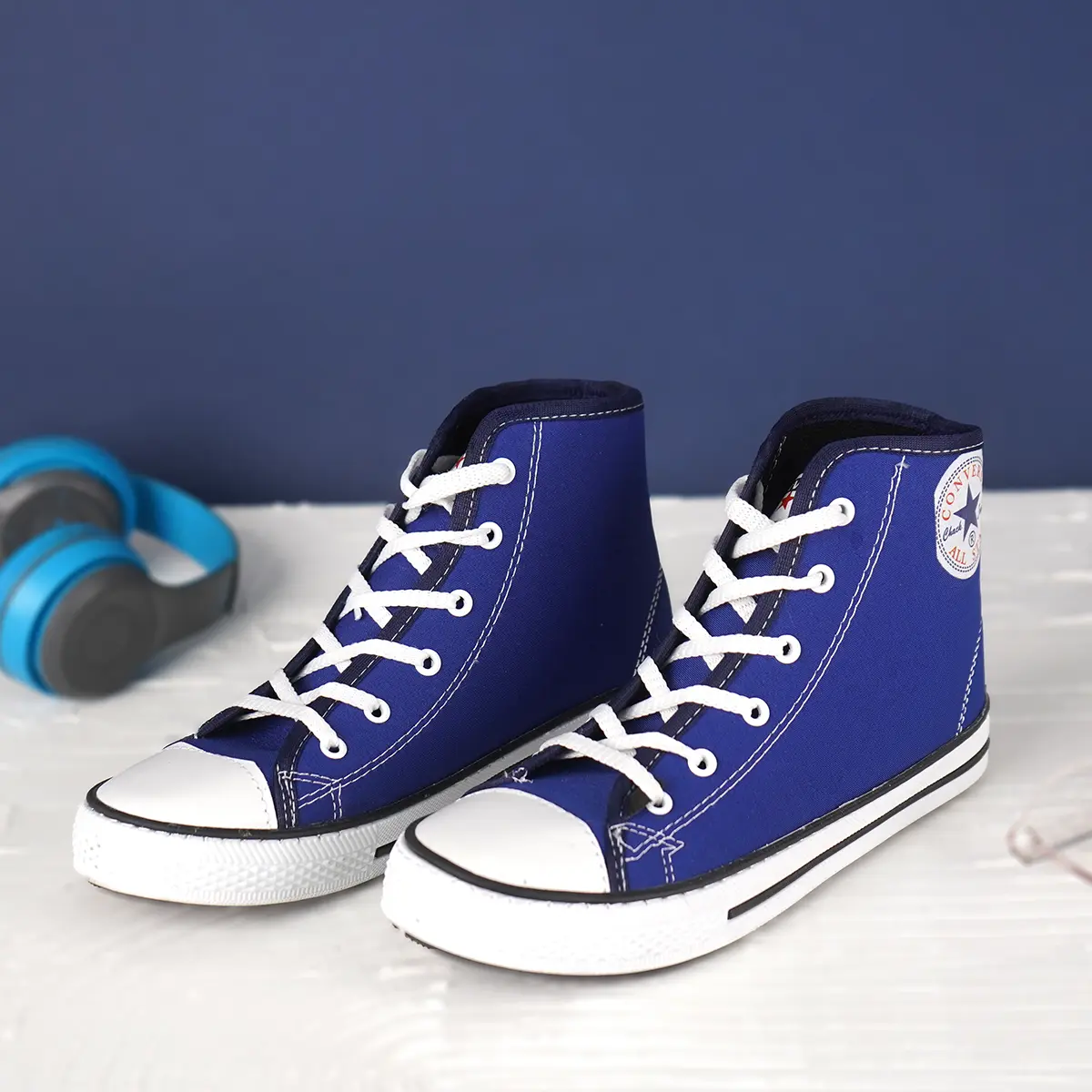 کفش ورزشی ساقدار آبی All Star زنانه مدلMobina