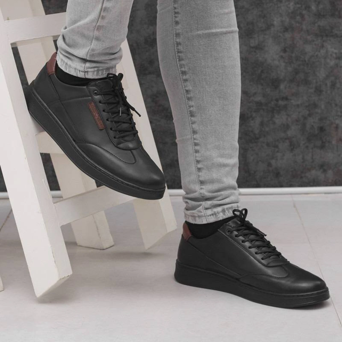 کفش تخت مردانه مشکی مدل Farhad