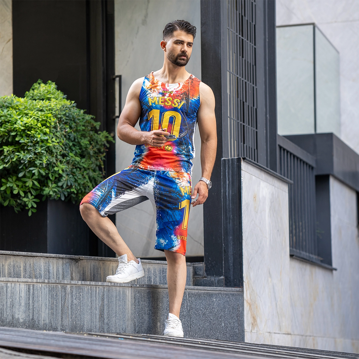 ست رکابی شلوارک مردانه مدل Messi