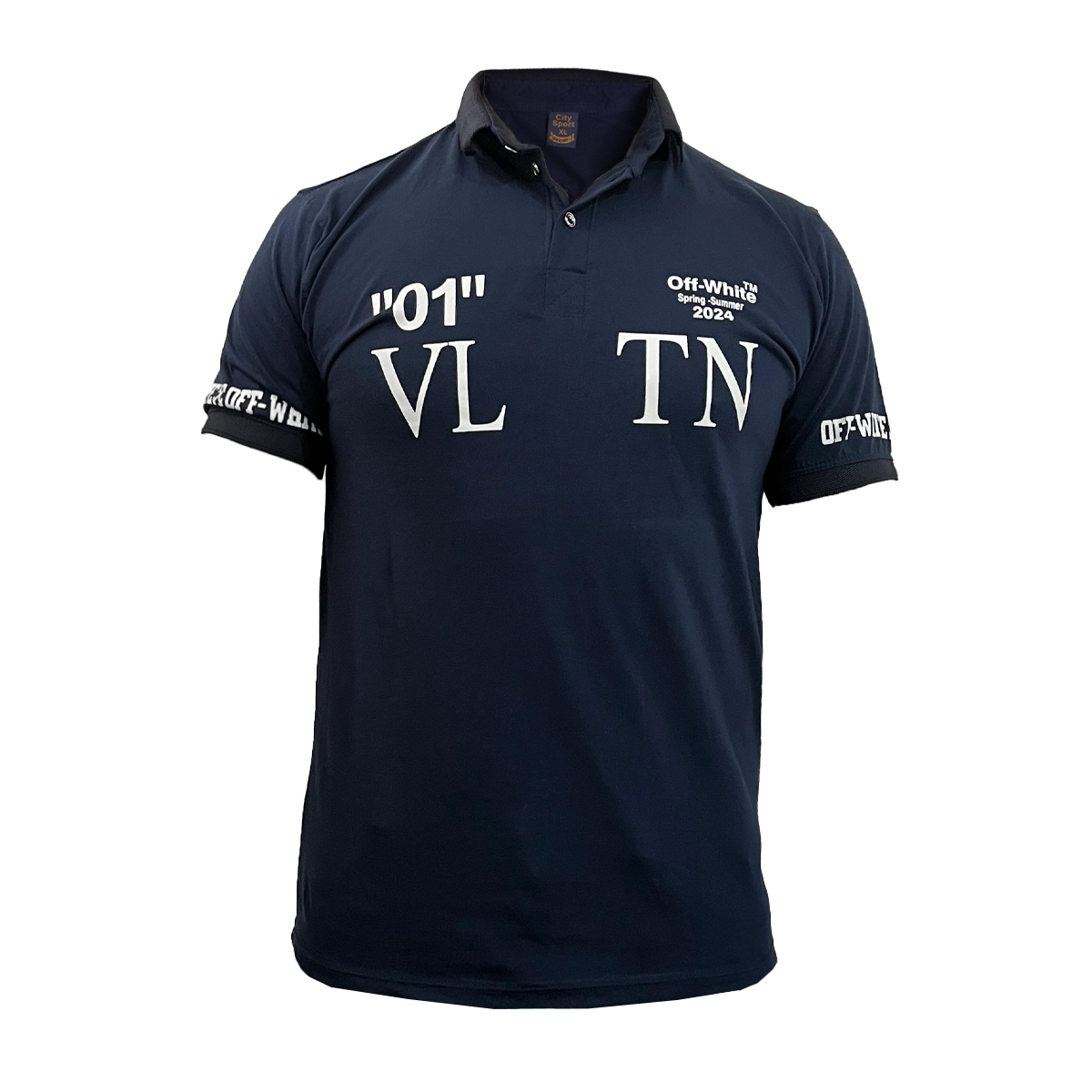 تیشرت مردانه سرمه ای مدل 01-LV