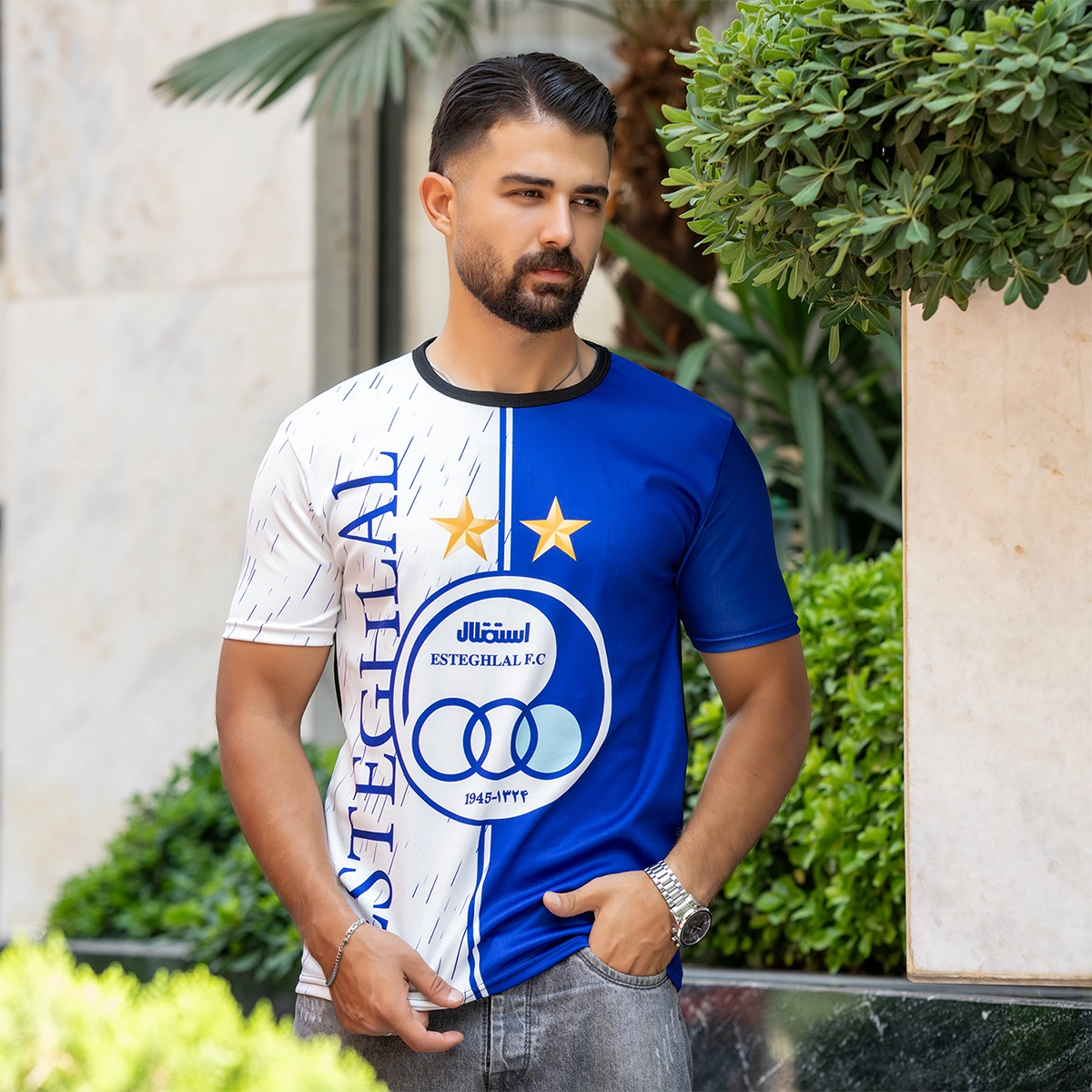 تیشرت مردانه استقلال مدل 1324