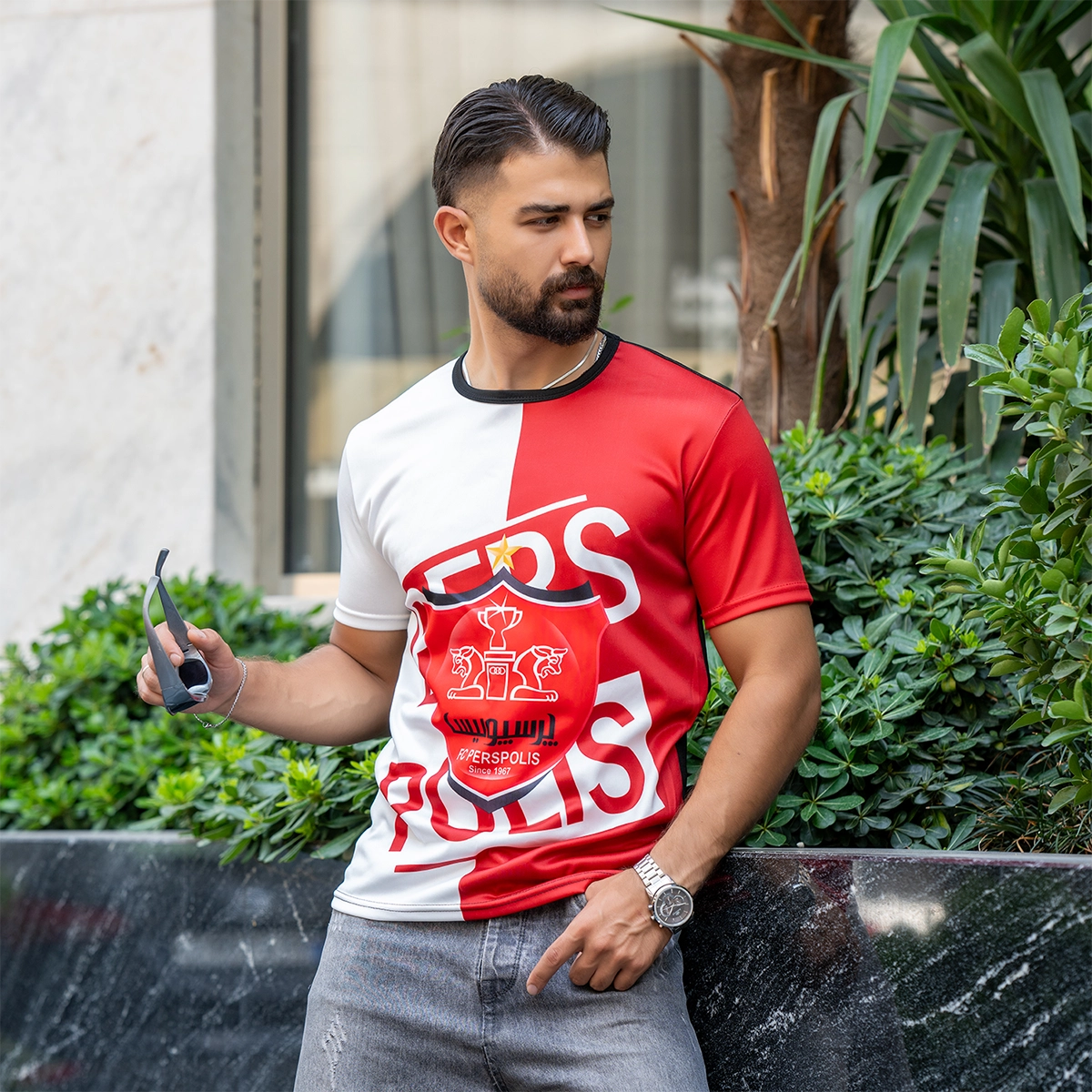 تیشرت مردانه پرسپولیس مدل 1967