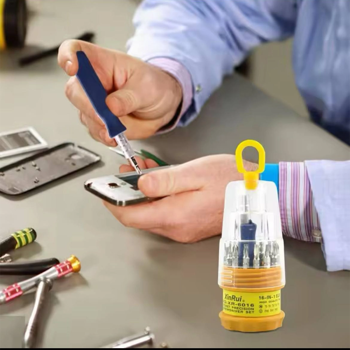 مجموعه 16 عددی پیچ گوشتی ساعتی Hosheمدل AJ_6016