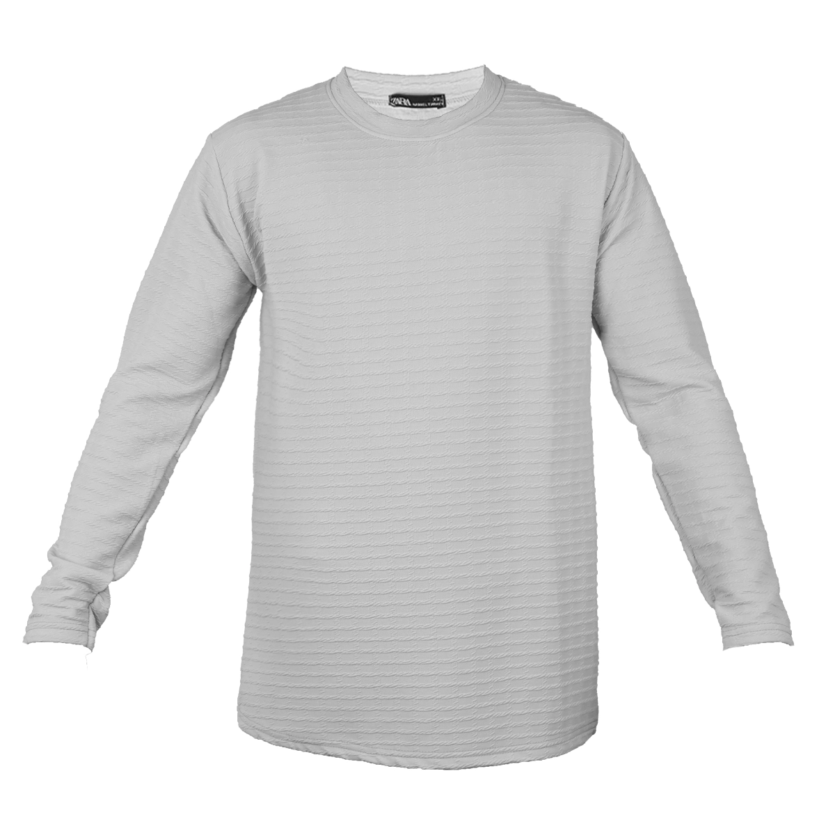 تیشرت مراکشی آستین بلند خطی طوسی مدل Borzo