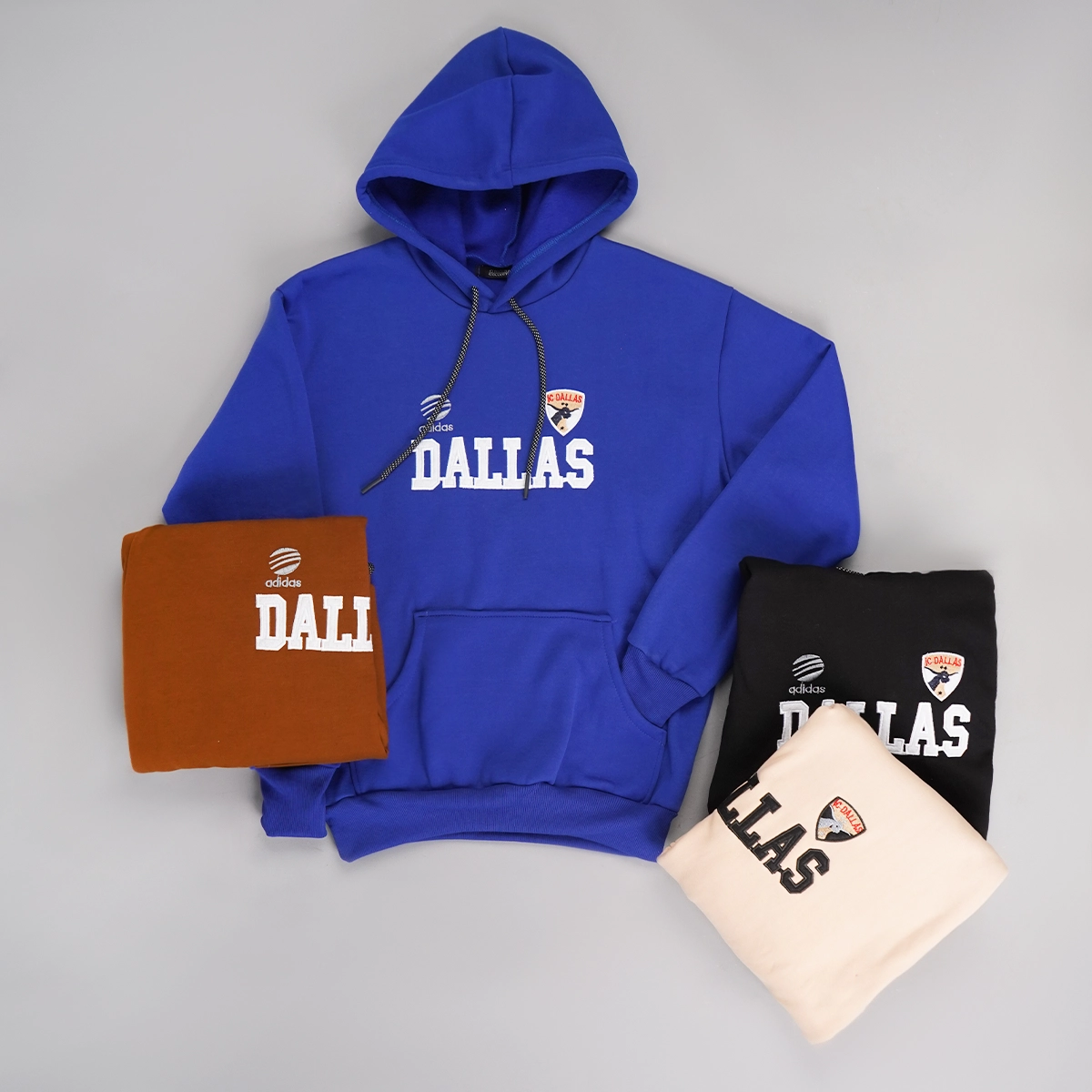 هودی مردانه آبی مدل Dallas