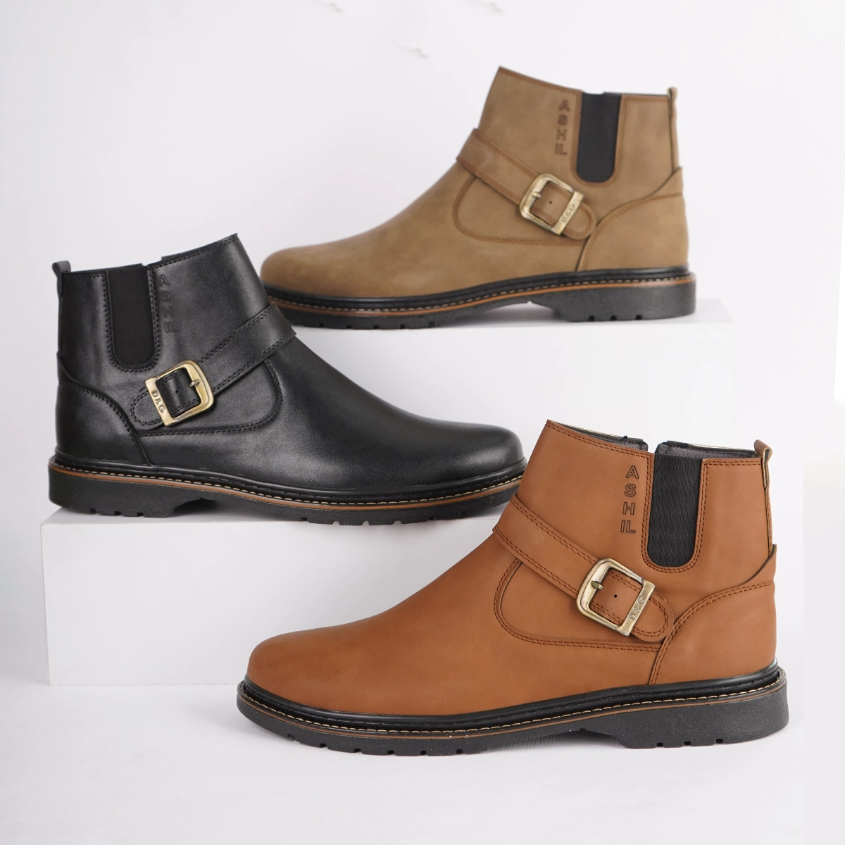 نیم بوت قهوه ای مردانه مدل Sorush