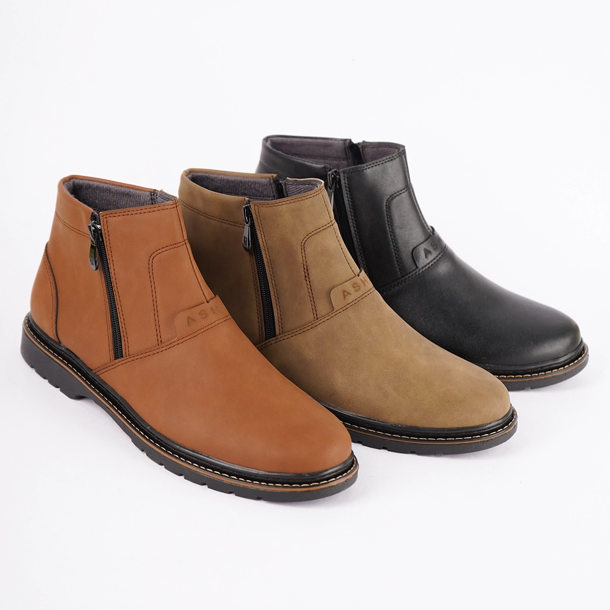 نیم بوت خاکی مردانه مدل Farzam