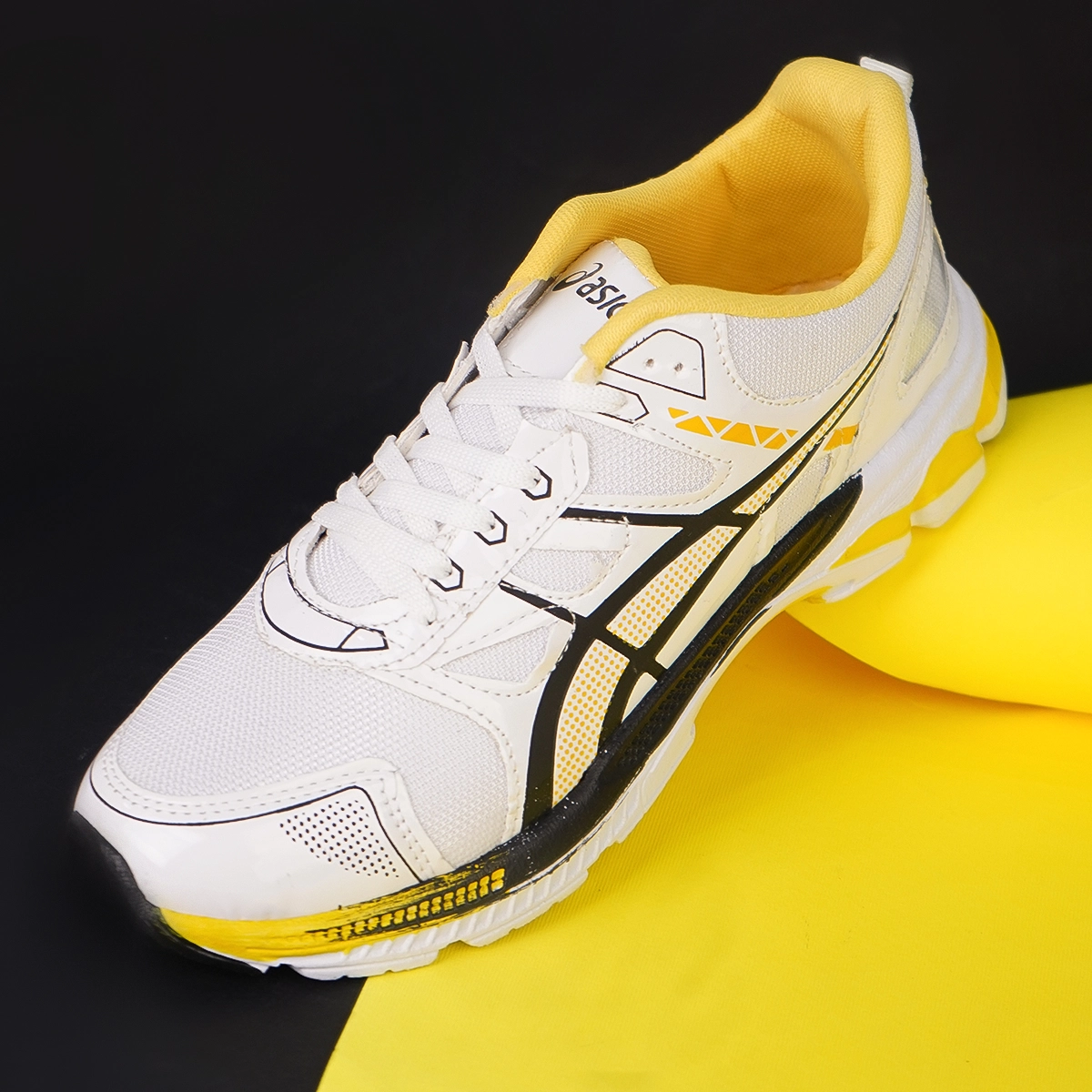 کفش ورزشی مردانه سفید زرد مدلRadman