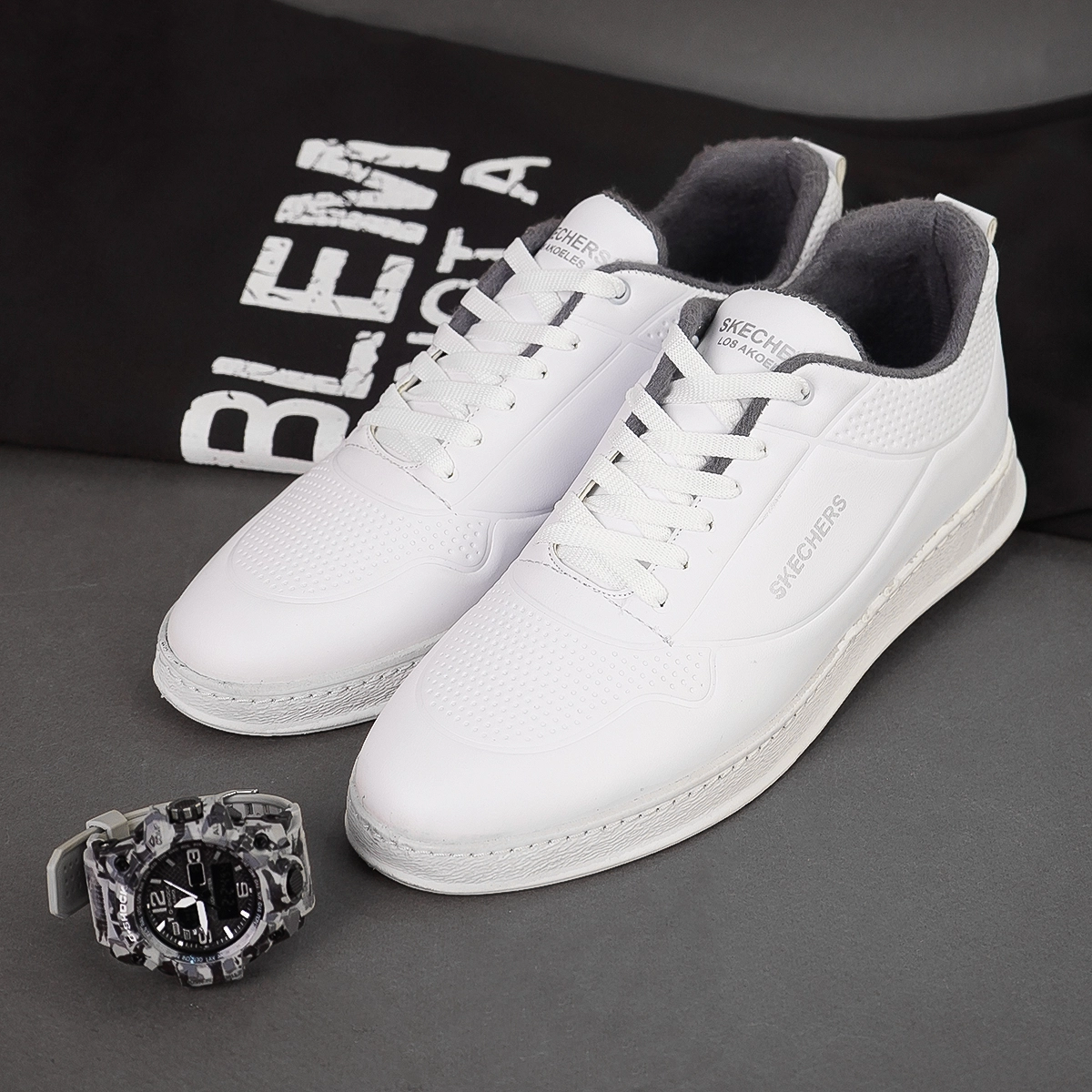 کفش تخت مردانه سفید Skechers مدلDavid