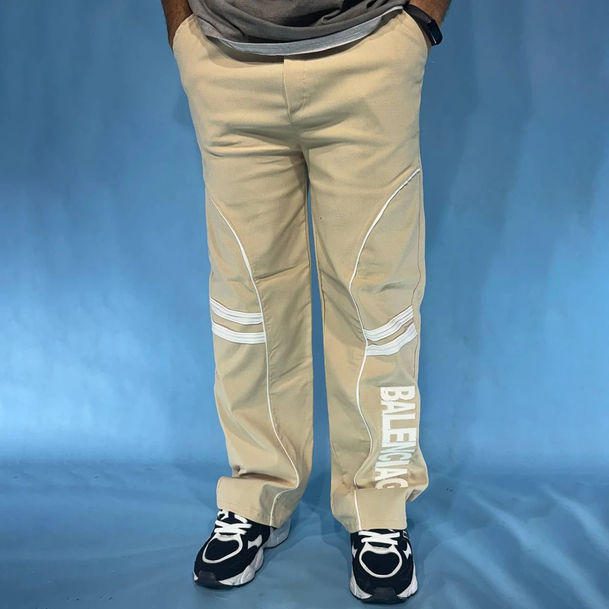 شلوار مردانه کرم مدلBalenci