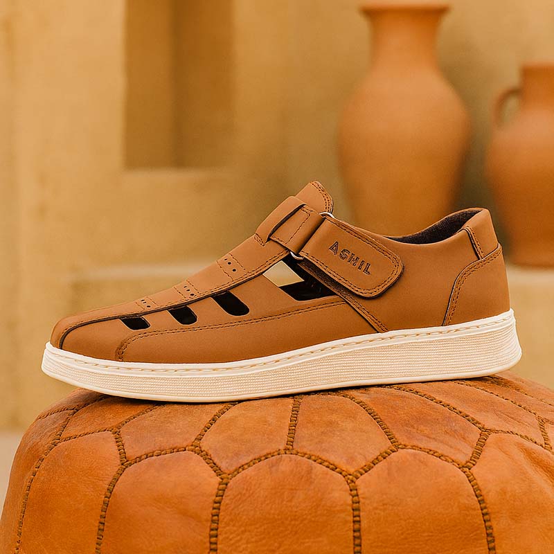 صندل مردانه نسکافه ای مدل Arman