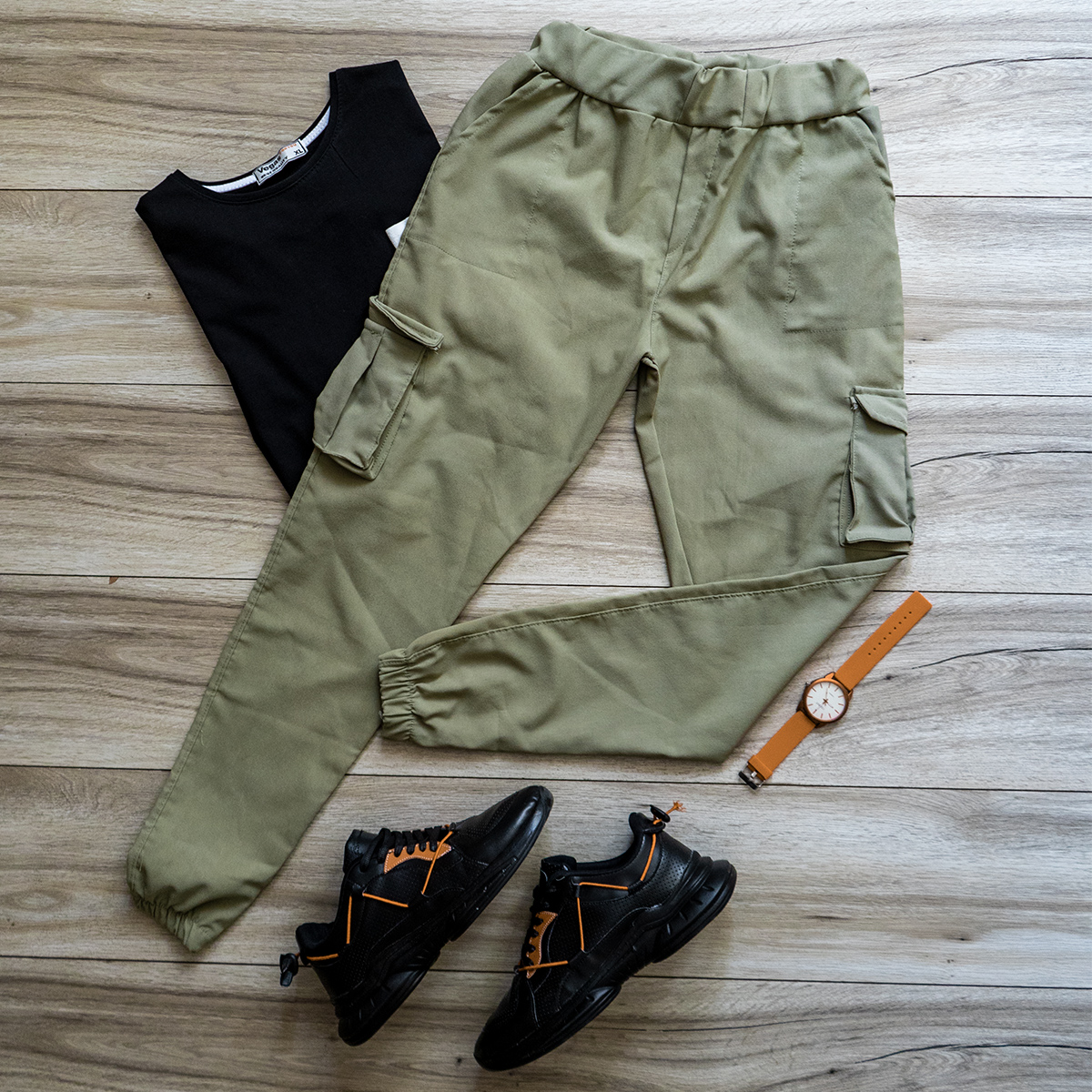 شلوار اسلش سبز مردانه مدل KOMBO