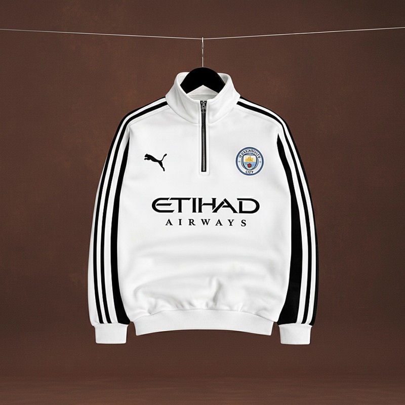 دورس نیم زیپ منچستر سیتی-سفید