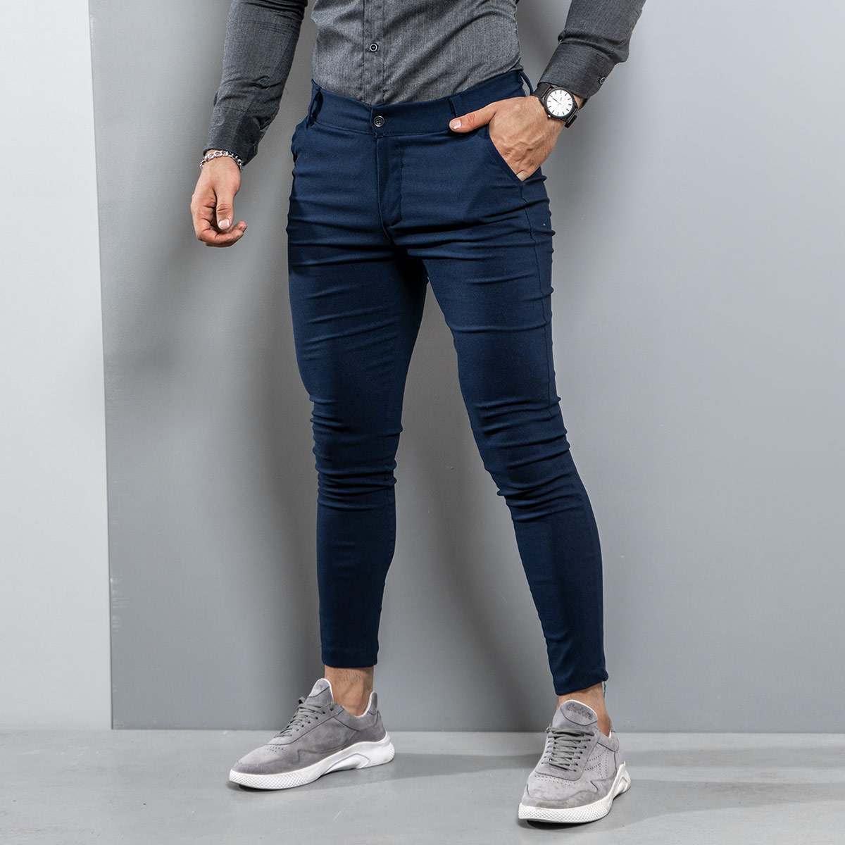 شلوار Parsa مردانه سرمه ای مدل Lovian