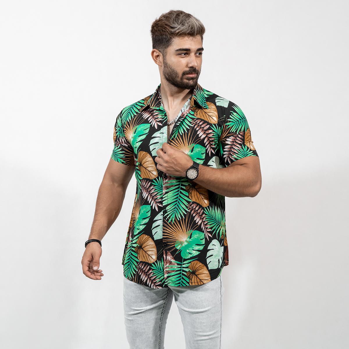 پیراهن هاوایی مردانه مدل Soma