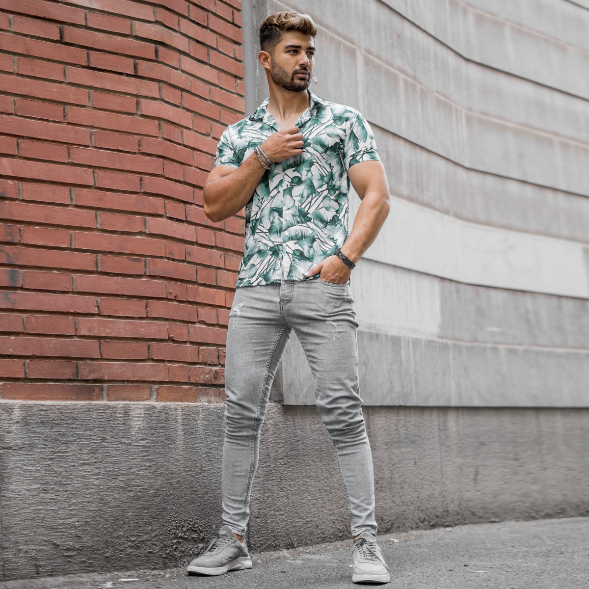 پیراهن هاوایی مردانه مدل Bilo