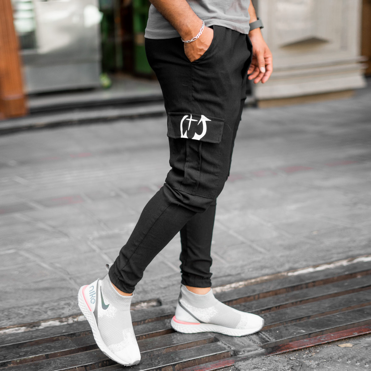 شلوار اسلش مشکی مردانه مدل Rodin