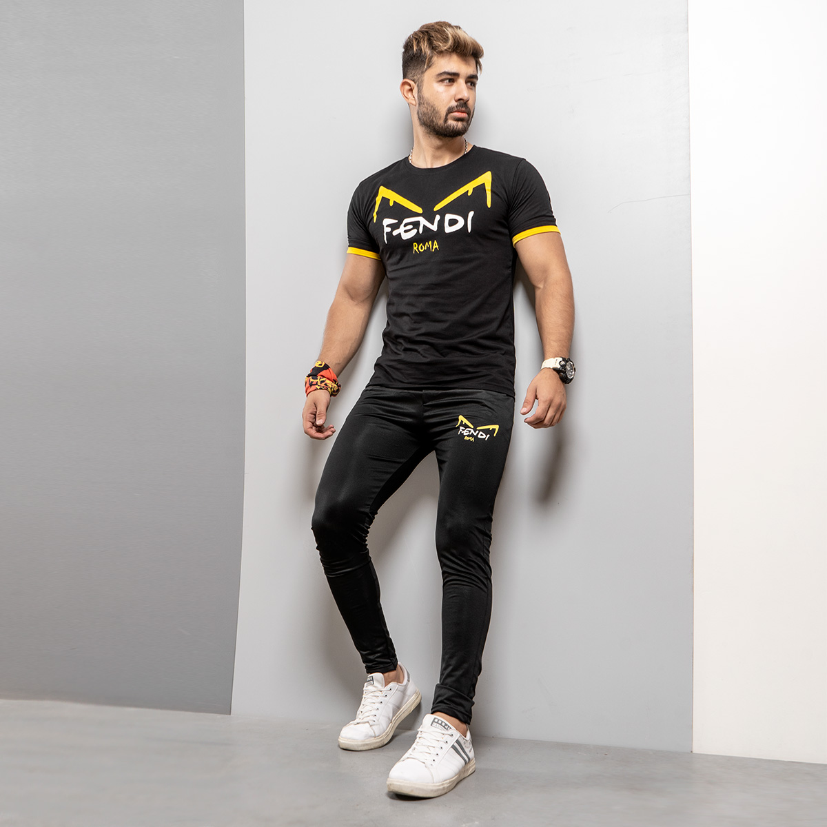 ست تیشرت شلوارFendi مردانه مدل Kiara