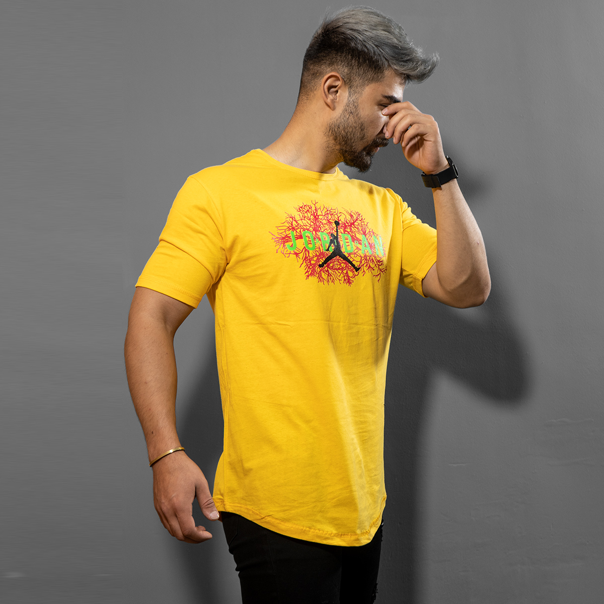 تیشرت Jordan مردانه زرد مدل SAMSEN