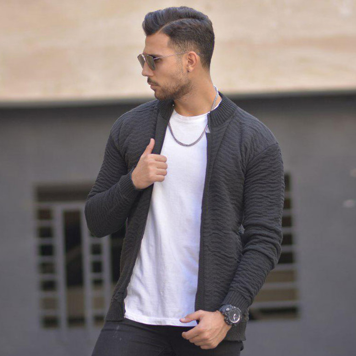 سوئیشرت بافت مردانه مدل LORIS